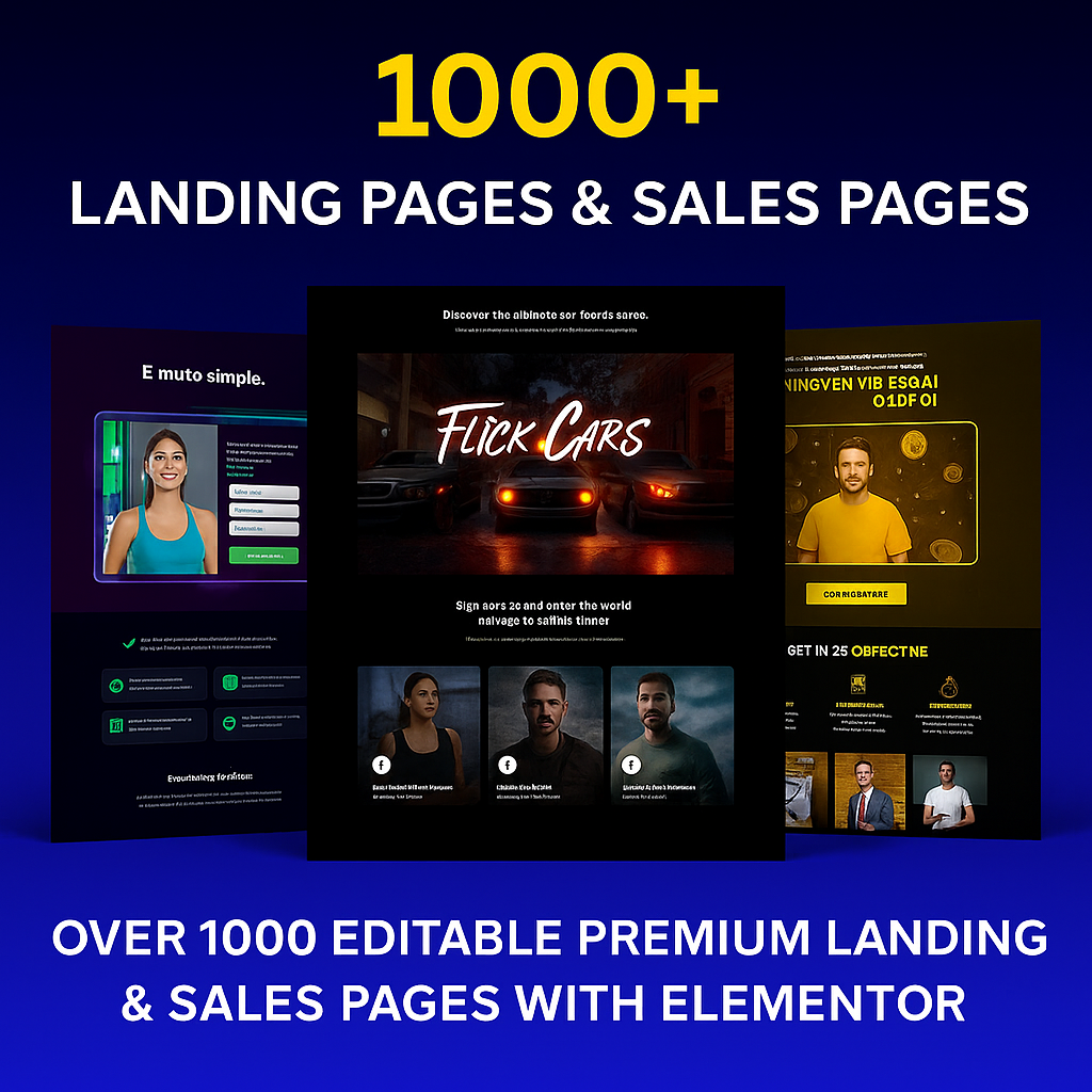 1,000+ Editable Landing Pages for Elementor 1,000+ Editable Landing Pages for Elementor - Image 1